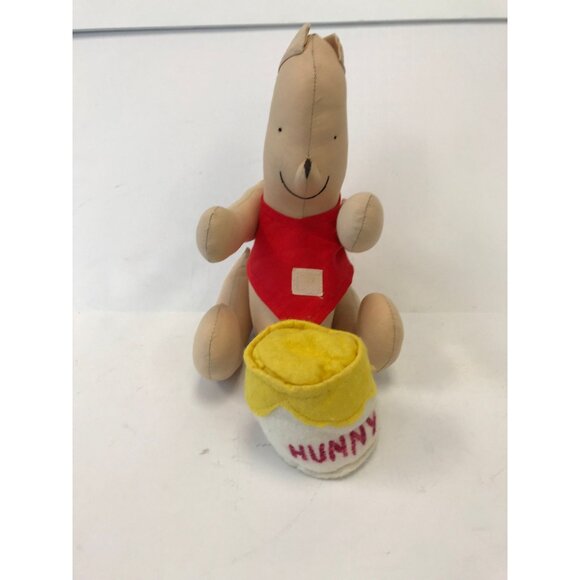 Vintage Handmade Winnie The Pooh Bear With Hunny Jar 1970's Fully Jointed - Picture 5 of 10